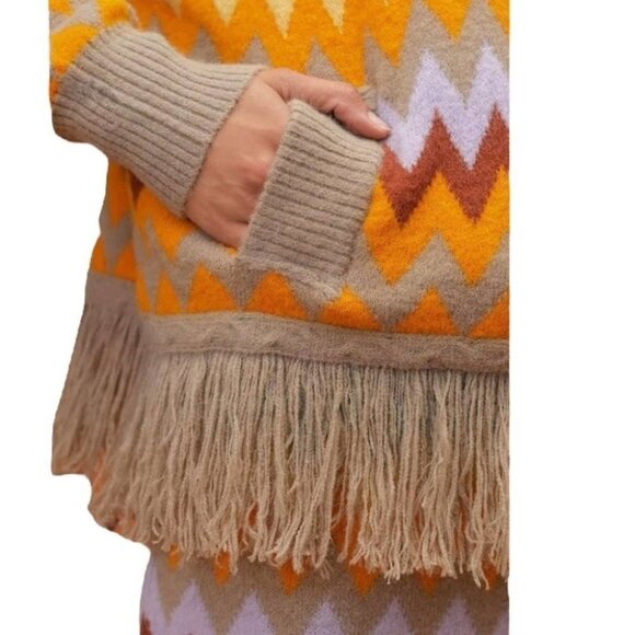 NWT Anthropologie Plenty by Tracy Reese Fringed Turtleneck Sweater Size XS - Picture 6 of 12